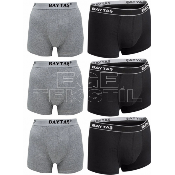 Boxer Ekonomik 6LI Paket 3 adet Gri 3 adet Siyah ürün görseli 1