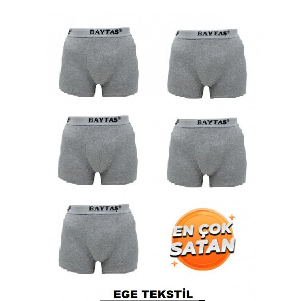Pamuklu Ekonomik Likralı Erkek Boxer 5 Lı ürün görseli 1