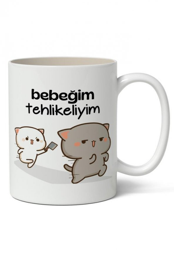 Bebeğim Tehlikeliyim Tasarımlı Kupa Bardak Baskılı Kahve Kupa Bardak ürün görseli 1