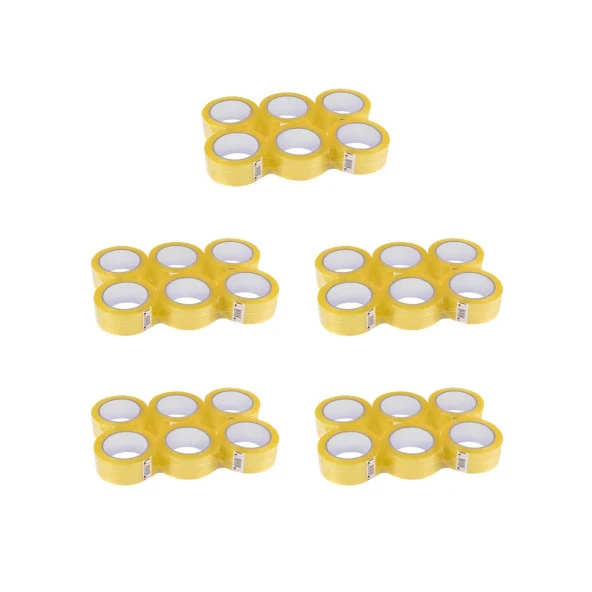 Bant Güçlü Sağlam Kaliteli Şeffaf Koli Bandı Bantı / 45 mm x 100 Metre / 6'lı 5 Paket - 30 Adet ürün görseli 1