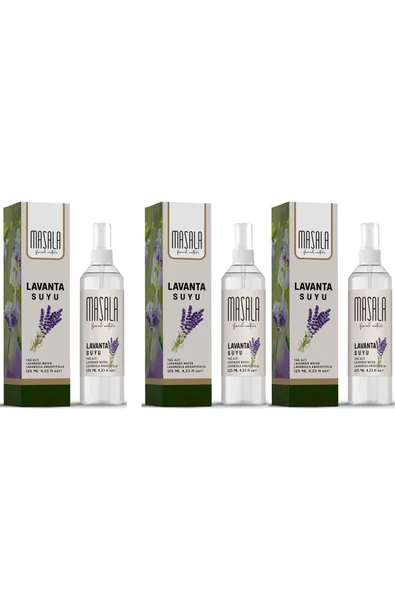 3 Adet Saf Lavanta Suyu 125 ml %100 Doğal Yağlı Hidrosol - Tonik Lavender Floral Water Hydrosol Tonic ürün görseli 1