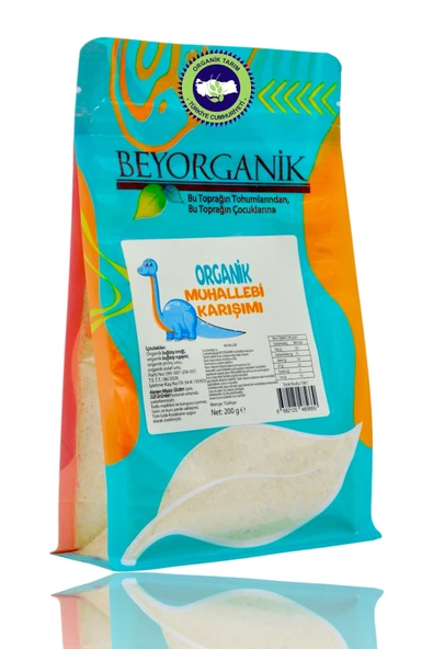 BEYORGANİK Organik Muhallebi Karışımı 200gr (PESTİSİT VE AFLATOKSİN ANALİZLİ) ürün görseli 1