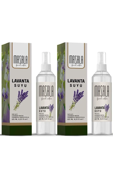 2 Adet Saf Lavanta Suyu 125 ml %100 Doğal Yağlı Hidrosol - Tonik Lavender Floral Water Hydrosol Tonic ürün görseli 1