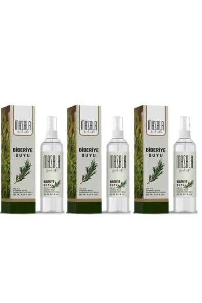 Masala Biberiye Suyu 125 ml X 3 ADET - Rosemary Floral Water -Biberiye Suyu Sebum Ve Yağ Dengeleyici Hidrosol ürün görseli 1