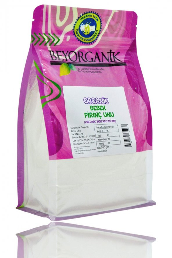 Organik Pirinç Unu 500gr ürün görseli 1