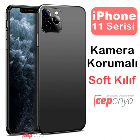 iPhone 11 Pro Kamera Korumalı Kaliteli Soft Silikon Kılıf ürün görseli 1