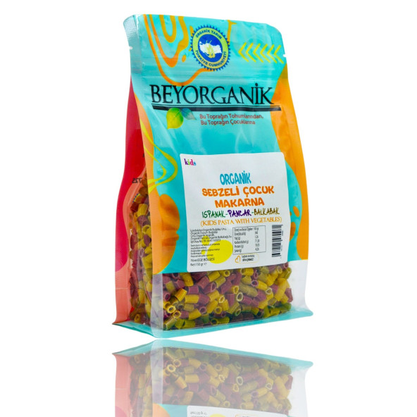 BEYORGANİK Organik Sebzeli Çocuk Makarna 150 gr  (+7 Ay) ürün görseli 1
