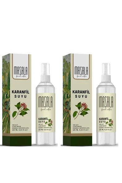 Masala 2 Adet Saf Karanfil Suyu 125 ml %100 Doğal Yağlı Hidrosol - Tonik Clove Floral Water Hydrosol Tonic ürün görseli 1