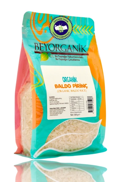BEYORGANİK Organik Pirinç Baldo 500gr ürün görseli 1