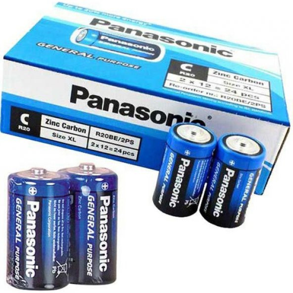 Panasonic Manganez Orta Boy Pil 24lü Paket ürün görseli 1