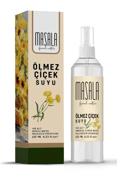 Masala Saf Ölmez Çiçek Suyu 125 ml 100 Doğal Yağlı Hidrosol - Tonik İmmortal Flower Water Hydrosol Tonic ürün görseli 1