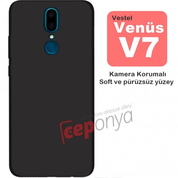Vestel Venüs V7 Kamera Korumalı Kaliteli Soft Silikon Kılıf ürün görseli 1