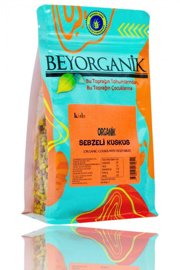BEYORGANİK Organik Sebzeli Kuskus %25 285gr +8 ay ürün görseli 1