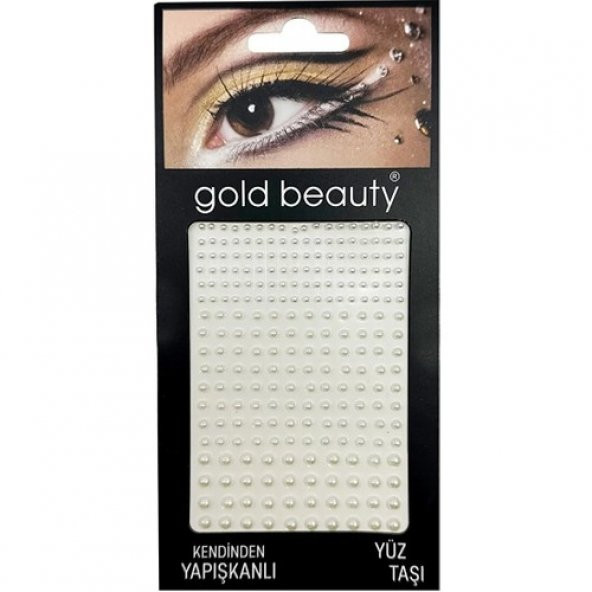 Gold Beauty 244 Adet Kendinden Yapışkanlı Inci Tırnak Taşı ve Yüz Taşı Vücut Taşı-8682376125031 ürün görseli 1