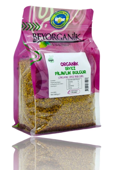 BEYORGANİK Organik Siyez Pilavlık Bulgur 1kg ürün görseli 1