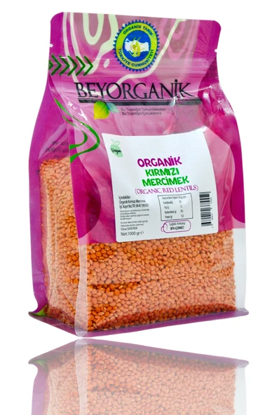 Organik Kırmızı Mercimek 1kg ürün görseli 1