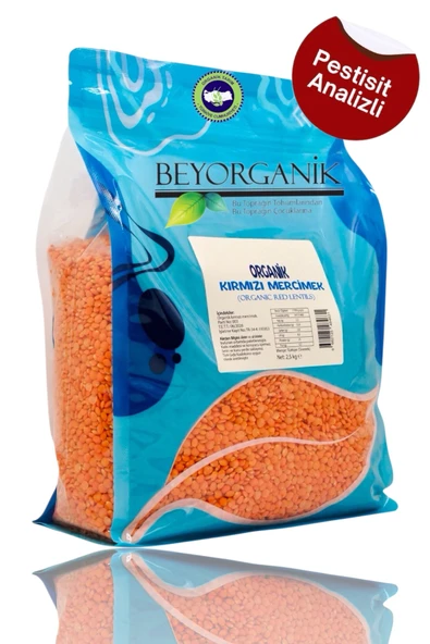 BEYORGANİK Organik Kırmızı Mercimek 2,5kg ürün görseli 1