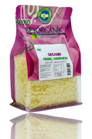 BEYORGANİK Organik Pirinç Osmancık 1kg (PESTİSİT VE AFLATOKSİN ANALİZLİ) ürün görseli 1
