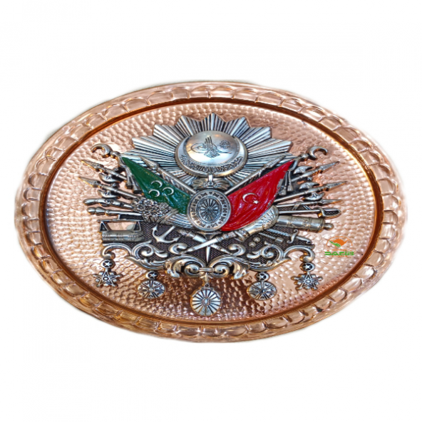 Safir BAKIR TABLO OSMANLI TUĞRASI ARMASI BAKIR DUVAR TABLOSU 30 CM EBATLI A++ KALİTE ürün görseli 1