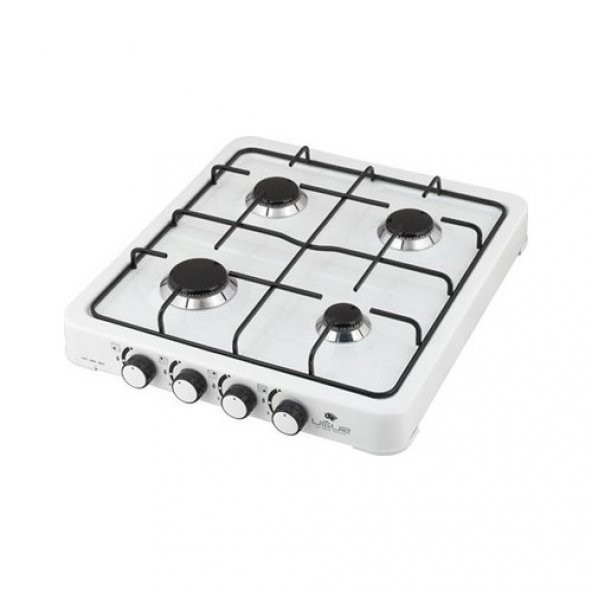 Set Üstü Lpg 4 Lu 4 Gözlü Emaye Beyaz Ocak tüplü ürün görseli 1