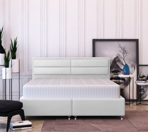 Palmira Yatak Sandıklı Baza Başlık Set 90x200 ürün görseli 1