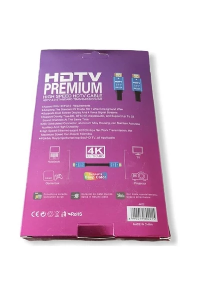 TUNEX 4K HDMI Kablo 2.0V - 3m - Resim 3