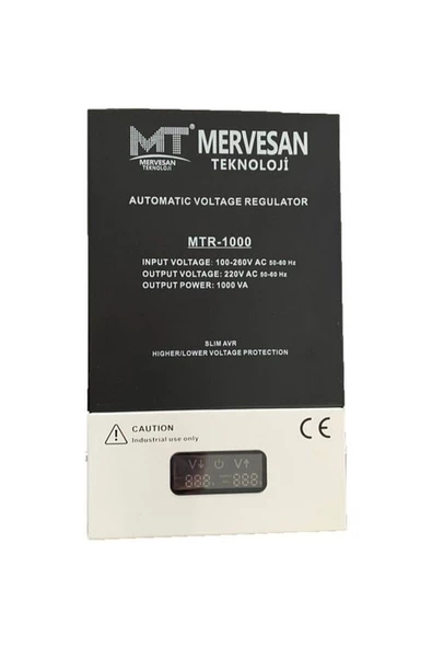 MERVESAN MTR-1000 Otomatik Voltaj Regülatörü ürün görseli 1