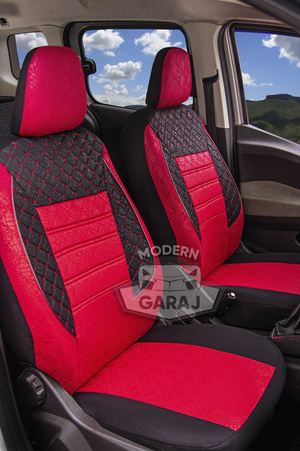 Modern Garaj Nissan Primera Gofrajlı Oto Koltuk Logolu Kılıfı Seti ürün görseli 1