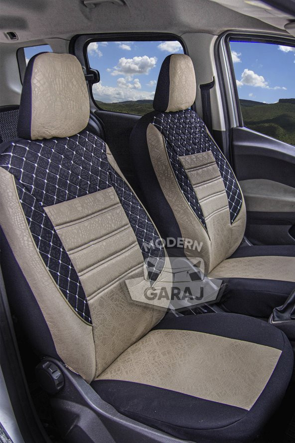 Modern Garaj Nissan Almera, Primera, Sunny Gofrajlı Oto Koltuk Kılıfı Seti ürün görseli 1