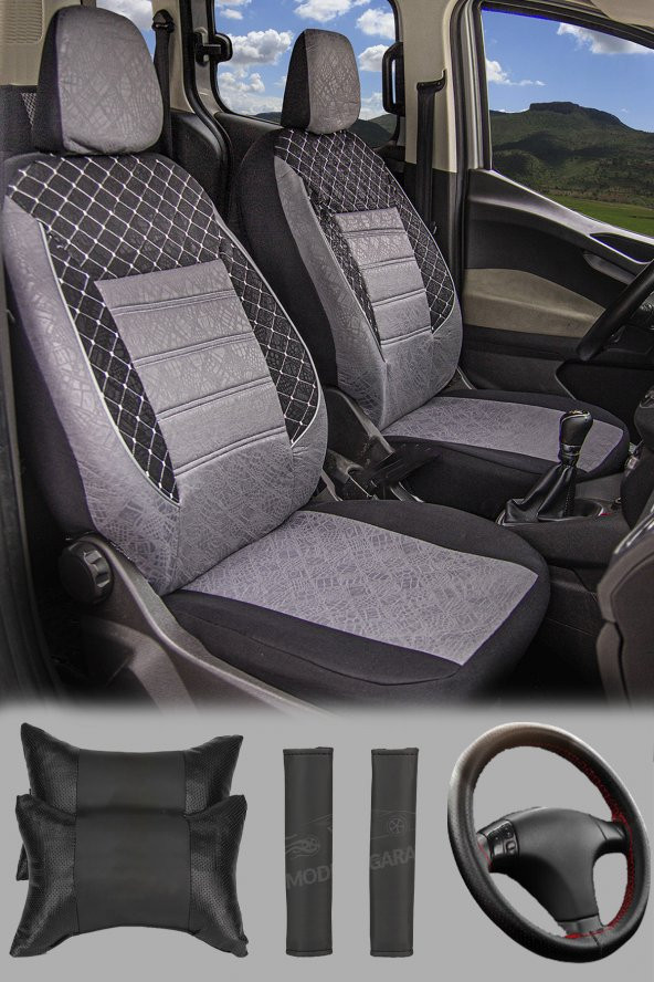 Modern Garaj  Avensis, Corolla Uyumlu Gofrajlı Oto Koltuk Kılıfı Seti ürün görseli 1