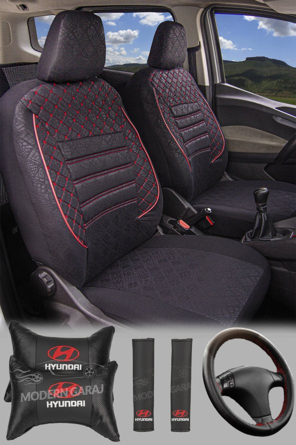 ModernGaraj Hyundaı Getz, Accent Era, Admire, Milenyum Uyumlu Gofrajlı Oto Koltuk Kılıfı GofSet ürün görseli 1