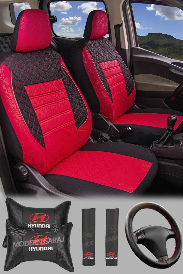 ModernGaraj Hyundaı Getz, Accent Era, Admire, Milenyum Uyumlu Gofrajlı Oto Koltuk Kılıfı GofSet ürün görseli 1