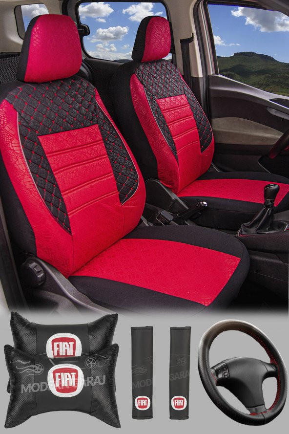 Modern Garaj Fiat Albea, Tipo, Linea, Palio, Egea, Tempra Uyumlu Gofrajlı Oto Koltuk Kılıfı Seti ürün görseli 1