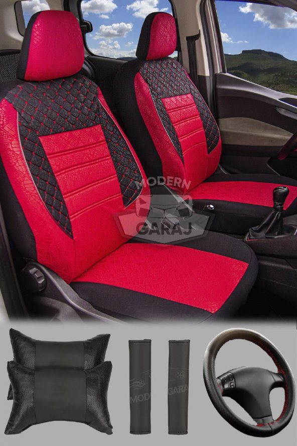 Modern Garaj Seat Leon, İbiza, Cordoba, Toledo Uyumlu Gofrajlı Oto Kılıf Seti ürün görseli 1