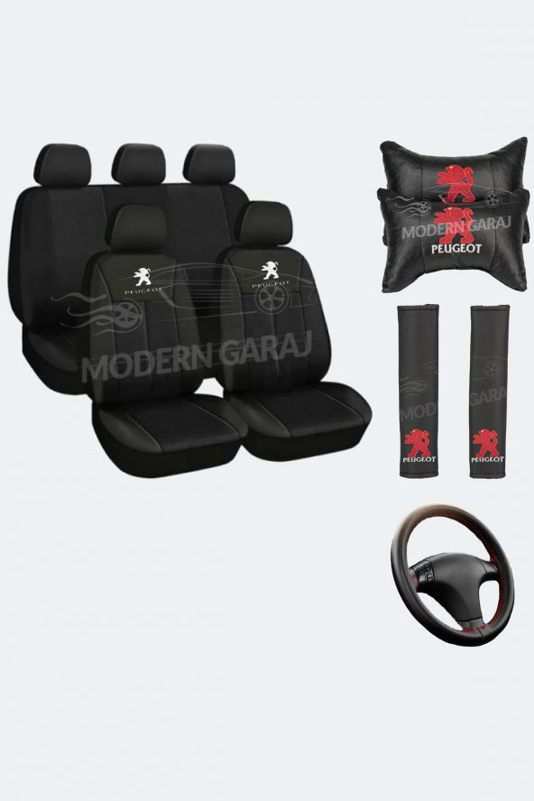 Peugeot Koltuk Kılıfı Peugeot Boyun Yastığı Peugeot Kemer Pedi Pejo Dikmeli Direksiyon Kılıfı ürün görseli 1