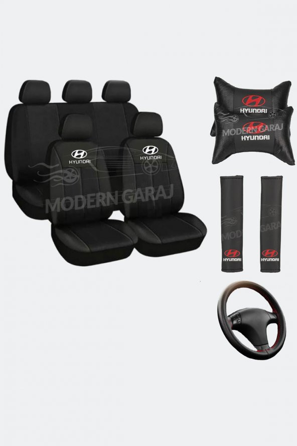 Hyundai Koltuk Kılıfı Hyundai Boyun Yastığı Hyundai Kemer Pedi Hyundai Dikmeli Direksiyon Kılıfı ürün görseli 1