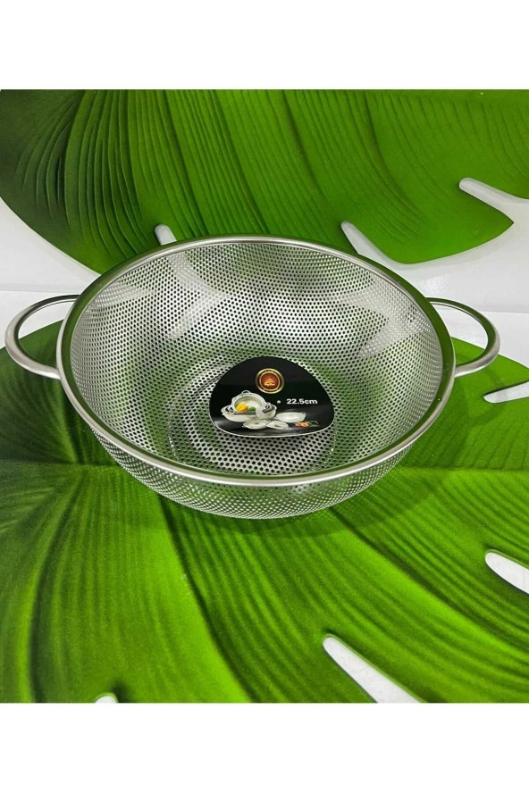Metal Çelik Makarna Süzgeci (22,5cm) ürün görseli 1