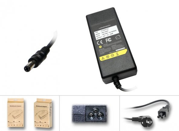 12V 7A 84w 5.5 X 2.5mm Adaptörü (Plastik Kasa Kamera Güvenlik Sistemi)  CKA-127 ürün görseli 1