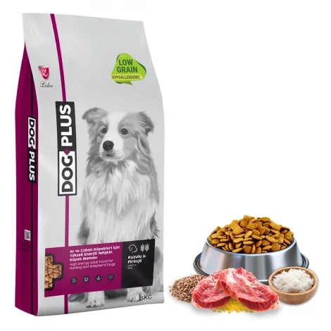 DogPlus Düşük Tahıllı Hipoalerjenik Kuzu Etli Yüksek Enerjili Yetişkin Köpek Maması 15 Kg ürün görseli 1