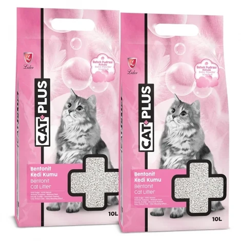 CatPlus Bebek Pudralı Kedi Kumu 10 Lt x 2 Adet ürün görseli 1