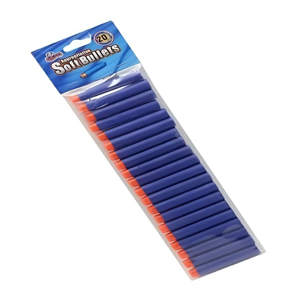 Nerf Mermisi 20'li Paket Premium Kalite Yedek Yumuşak Mermi ürün görseli 1