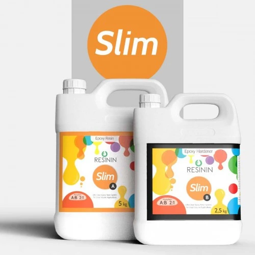 Slim Original 7500 Gr A+B Küçük Hacim İçin Şeffaf Epoksi Reçine ürün görseli 1