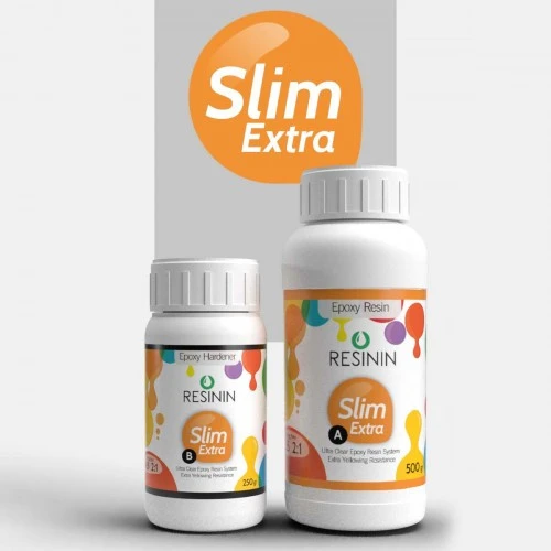 Slim Extra 750 Gr A+B Ekstra Sararma Dirençli Ultra Şeffaf Epoksi Reçine ürün görseli 1