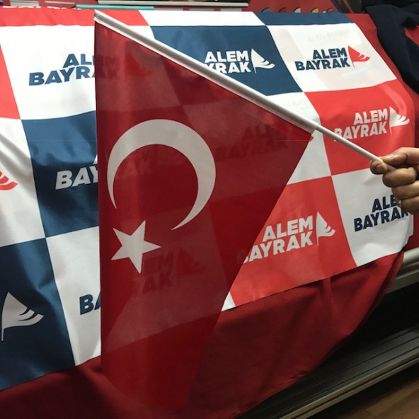 Türk Bayrağı Çubuklu - Resim 2