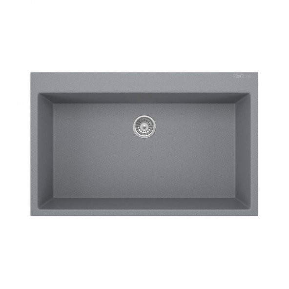 REAL STONE K003 DIDYMA 58 GRANİT EVİYE GRİ 76.5 x 50 Cm Tezgah Üstü ürün görseli 1