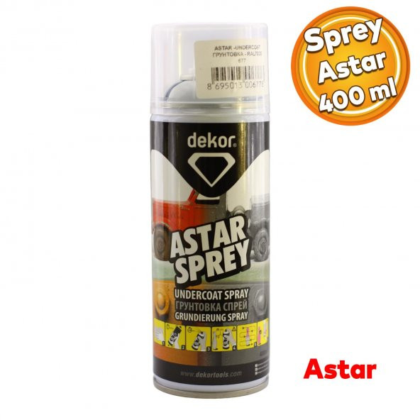 Dekor Ahşap Metal Cam Karton Plastik Pvc Yüzey Boya Öncesi Koruma Sprey Astar 400 ML KOD 677 ürün görseli 1
