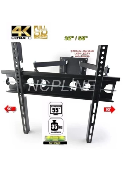 NCPLİNE PROFİLO UYUMLU 42 İNÇ 55 İNÇ ARASI LED LCD TV HAREKETLİ KİLİTLİ ASKI APARATI ürün görseli 1