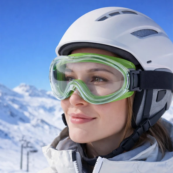 Bellasimo Kayak Snowboard Gözlüğü Buğulanmaz Değiştirilebilir Şeffaf Camlı Antifog Kar Gözlük ürün görseli 1