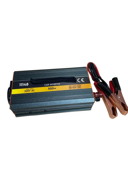 12 VOLT - 500 WATT MODIFIED SINUS INVERTER (10-15V ARASI-220V AC) ARAÇ AKÜSÜNDEN LAPTOP ADAPTÖRÜ VE ŞARJ ürün görseli 1