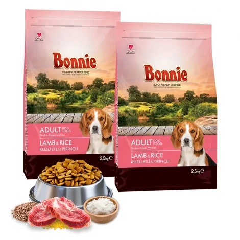 Bonnie Kuzu Etli Yetişkin Köpek Maması 2,5 Kg x 2 Adet ürün görseli 1